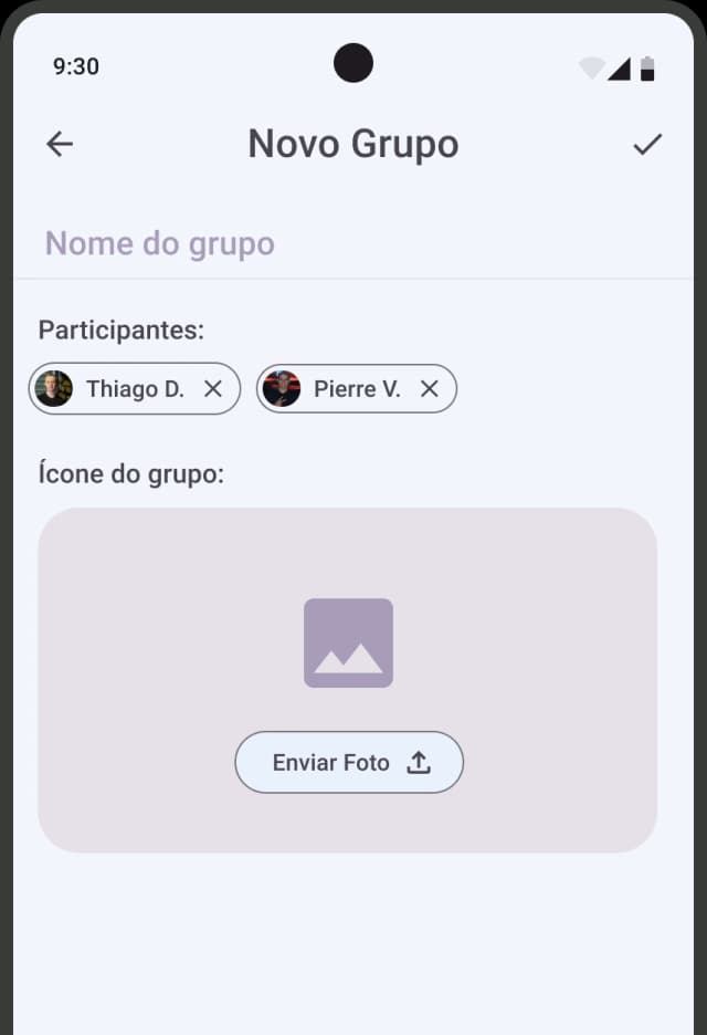 criar novo grupo